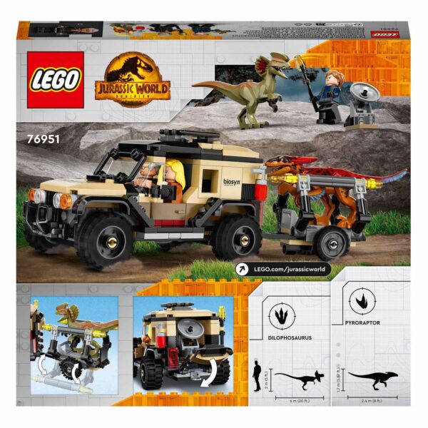 LEGO Jurassic 76951 Pyroraptor en Dilophosaurus Transport - Afbeelding 5