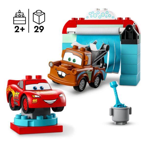 LEGO DUPLO 10996 Disney Bliksem McQueen & Takel Wasstraatpre - Afbeelding 2