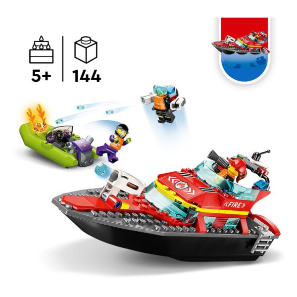 LEGO City 60373 Reddingsboot Brand - Afbeelding 2
