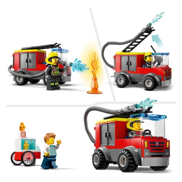LEGO City 60375 De Brandweerkazerne en de Brandweerwagen - Afbeelding 3