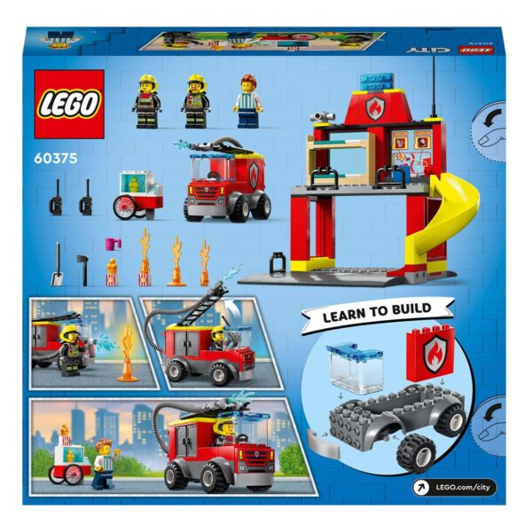 LEGO City 60375 De Brandweerkazerne en de Brandweerwagen - Afbeelding 6