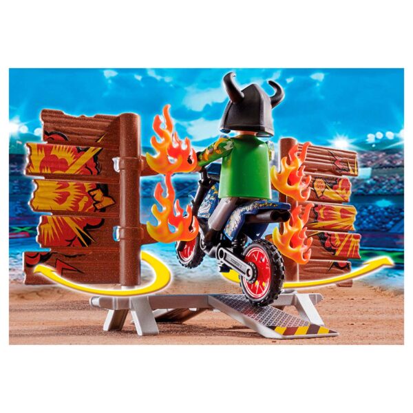 Playmobil Stuntshow Motor met Vuurmuur - 70553 - Afbeelding 2