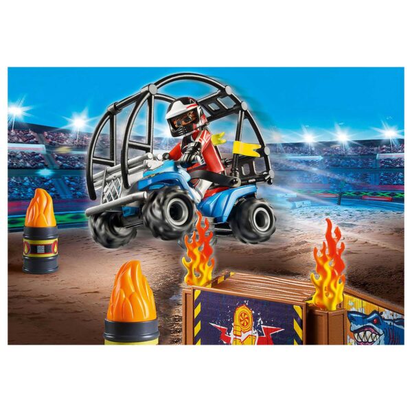 Playmobil Stuntshow Starterset Quad met Vuurhelling - 70820