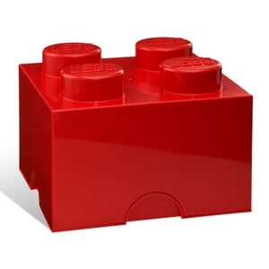 Opbergsteen met 4 noppen – rood (5006968)